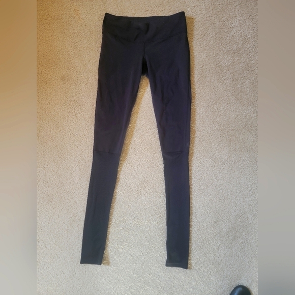 Pure Barre By Splits59 FullLength Black Ribbed CalfYoga Leggings Size small - Picture 1 of 10